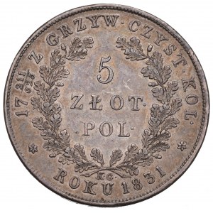 November uprising, 5 zloty 1831