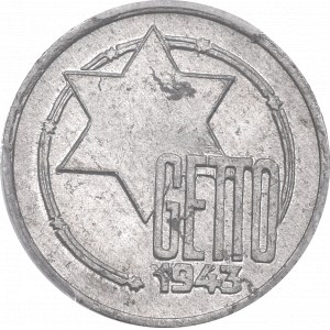 Litzmannstadt Ghetto, 5 mark 1943 - PCGS MS63