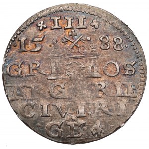 Sigismund III, 3 groschen 1588, Riga