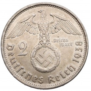 III Reich, 2 mark 1938 B Hindenburg