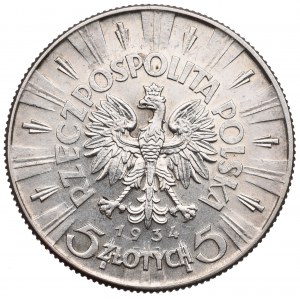 II Republic of Poland, 5 zloty 1934 Pilsudski