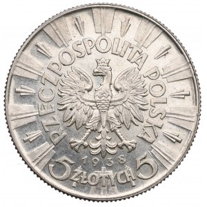 II Republic of Poland, 5 zloty 1938 Pilsudski