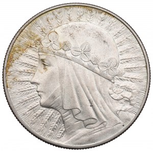 II RP, 10 złotych 1932 BZM Głowa kobiety