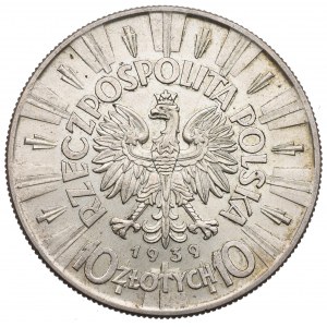 II Republic of Poland, 10 zloty 1939 Pilsudski