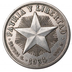 Kuba, 1 peso 1934