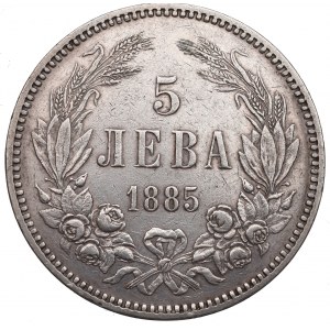 Bulgaria, 5 leva 1885