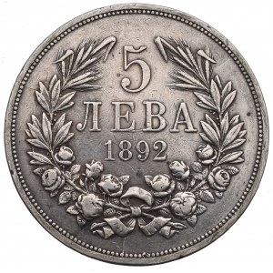 Bułgaria, 5 lewa 1892