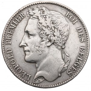 Belgia, 5 franków 1849, Bruksela