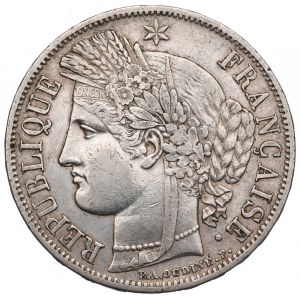 Francja, 5 franków 1849