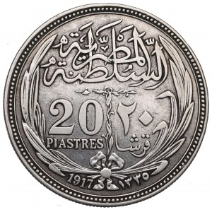 Egypt, 20 piastres 1917