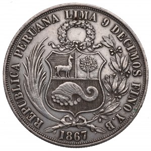 Peru, 1 sol 1867