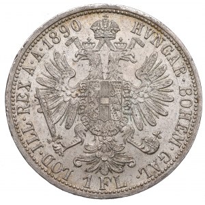 Austria-Hungary, Franz Joseph I, 1 florin 1890