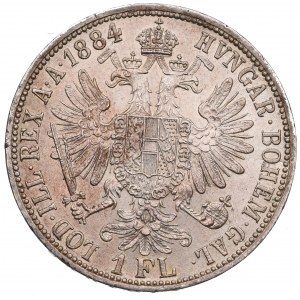 Austria, Franz Joseph, 1 florin 1884