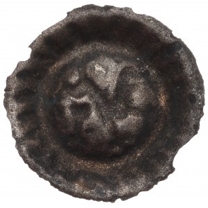 Pomorze, Brakteat nieokreślonego władcy, XIV wiek(?) - gryf kroczący w lewo