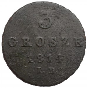 Duchy of Warsaw, 3 groschen 1814