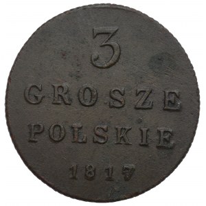 Królestwo Polskie, Aleksander I, 3 grosze 1817 Warszawa IB