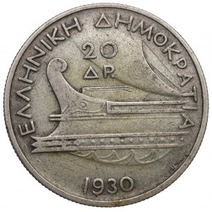 Grecja, 20 drachm 1930