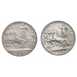 Italy, Lot of 1 lira 1913-15