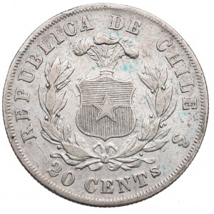 Chile, 20 cents 1872