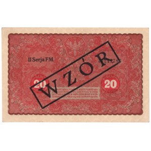 II RP, 20 marek polskich 1919 II SERJA FM - WZÓR
