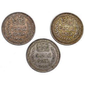 Tunisia France, Lot of 10 francs 1939