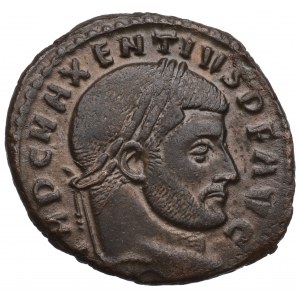 Roman Empire, Maxentrius, Follis Aquilea