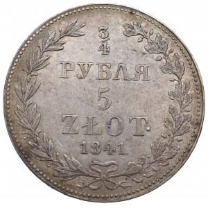 Poland under Russia, Nicholas I, 3/4 rouble=5 zloty 1840 MW