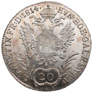 Austria, Franz I, 20 kreuzer 1814