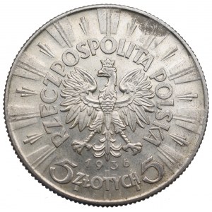 II Republic of Poland, 5 zloty 1936 Pilsudski