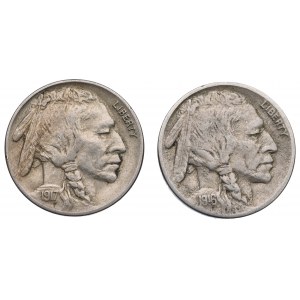 USA, Zestaw 5 centów 1916-17