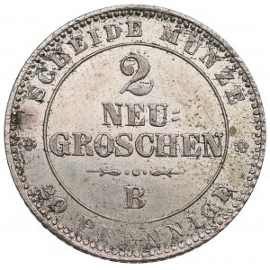 Germany, Saxony, 2 groschen 1863