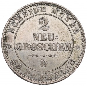 Niemcy, Saksonia, 2 grosze 1863