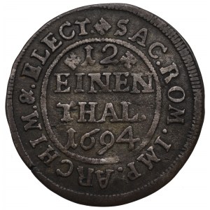 Germany, Saxony, 1/12 thaler 1694