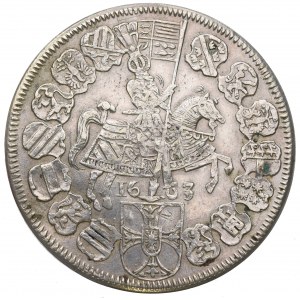 Niemcy, Zakon Krzyżacki, Maksymilian I, Talar 1633 - kopia w srebrze