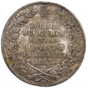 Niemcy, Brema, Talar w złocie 1865 - drugie krajowe zawody strzeleckie