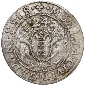 Sigismund III, 18 groschen 1624, Danzig - date overstriked