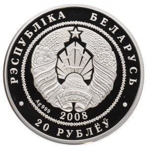Białoruś, 20 rubli 2008 - Rysie