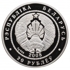 Białoruś, 20 rubli 2008 - Ryś