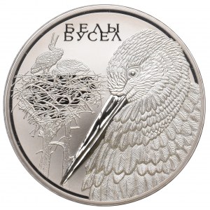 Białoruś, 20 rubli 2009 - Bocian Biały