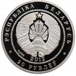 Białoruś, 20 rubli 2012 - Żubr