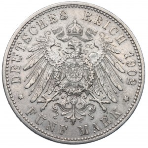 Germany, Bayern, 5 mark 1902