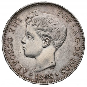 Hiszpania, 5 peset 1898