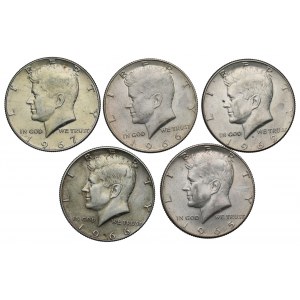 USA, Zestaw 1/2 dolara 1965-69
