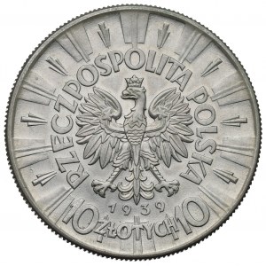 II Republic of Poland, 10 zloty 1939 Pilsudski