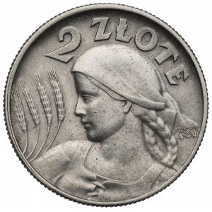 II RP, 2 złote 1925 (z kropką), Londyn Kobieta i kłosy