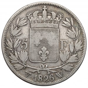 Francja, 5 franków 1826