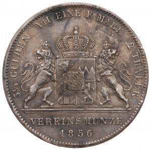 Niemcy, Bawaria, 3-1/2 guldena=2 talary 1856