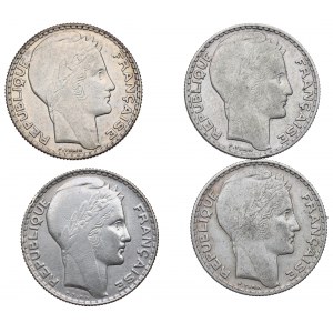 France, Lot of 10 francs 1931-34