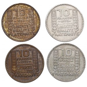 Francja, Zestaw 10 franków 1931-34
