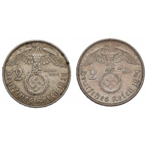 Germany, lot of 2 mark 1939